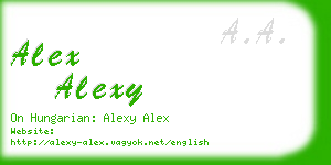 alex alexy business card